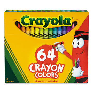 Crayola® Classic Color Crayons In Flip-top Pack With Sharpener, 64 Colors-pack freeshipping - TVN Wholesale